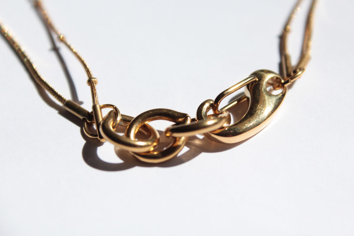 Rika |  Double Chain Necklace Gold