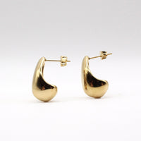 24k gold plate bold statement earrings made for mums and sensitive ears 