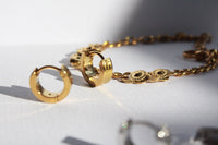 Maya | Meander Hoop Earrings Gold