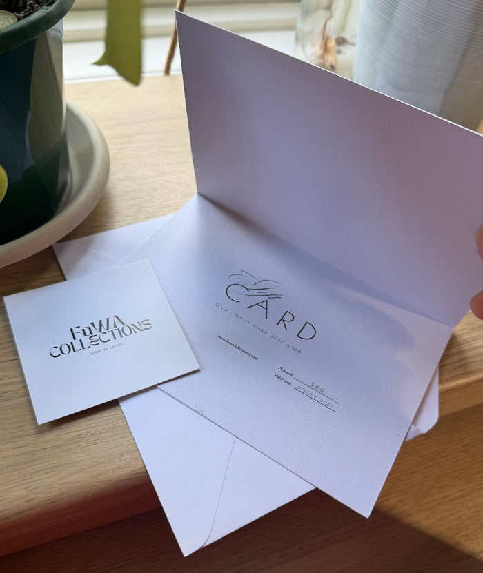 Jewellery gift card