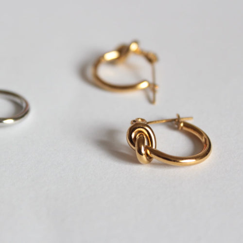 Gold Hoop Earrings, 24k gold plated 