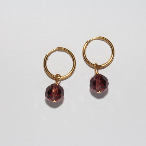 crystal jewellery charms gold hoop earrings 