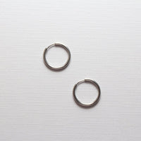 Simple hoop silver earrings 