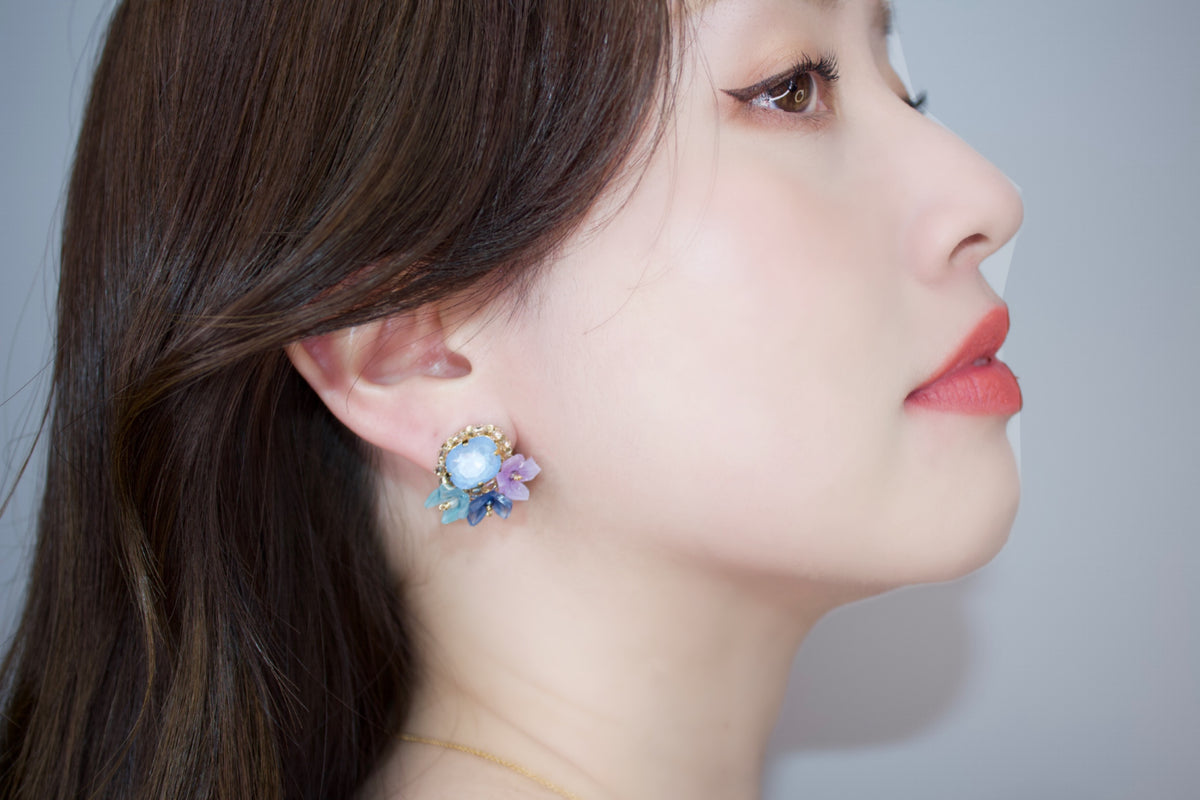 BOUQUET Earrings (Blue Sky) Hypoallergenic