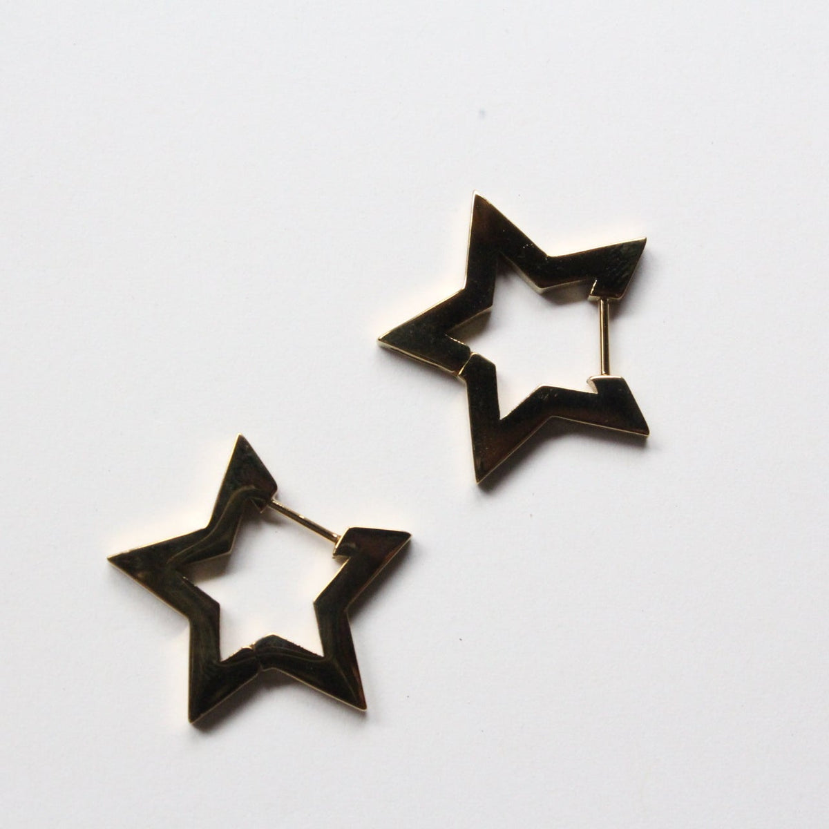 Hoshi |  Star Hoop Earrings Gold Big