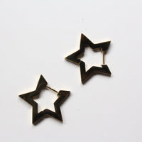 Hoshi |  Star Hoop Earrings Gold Big