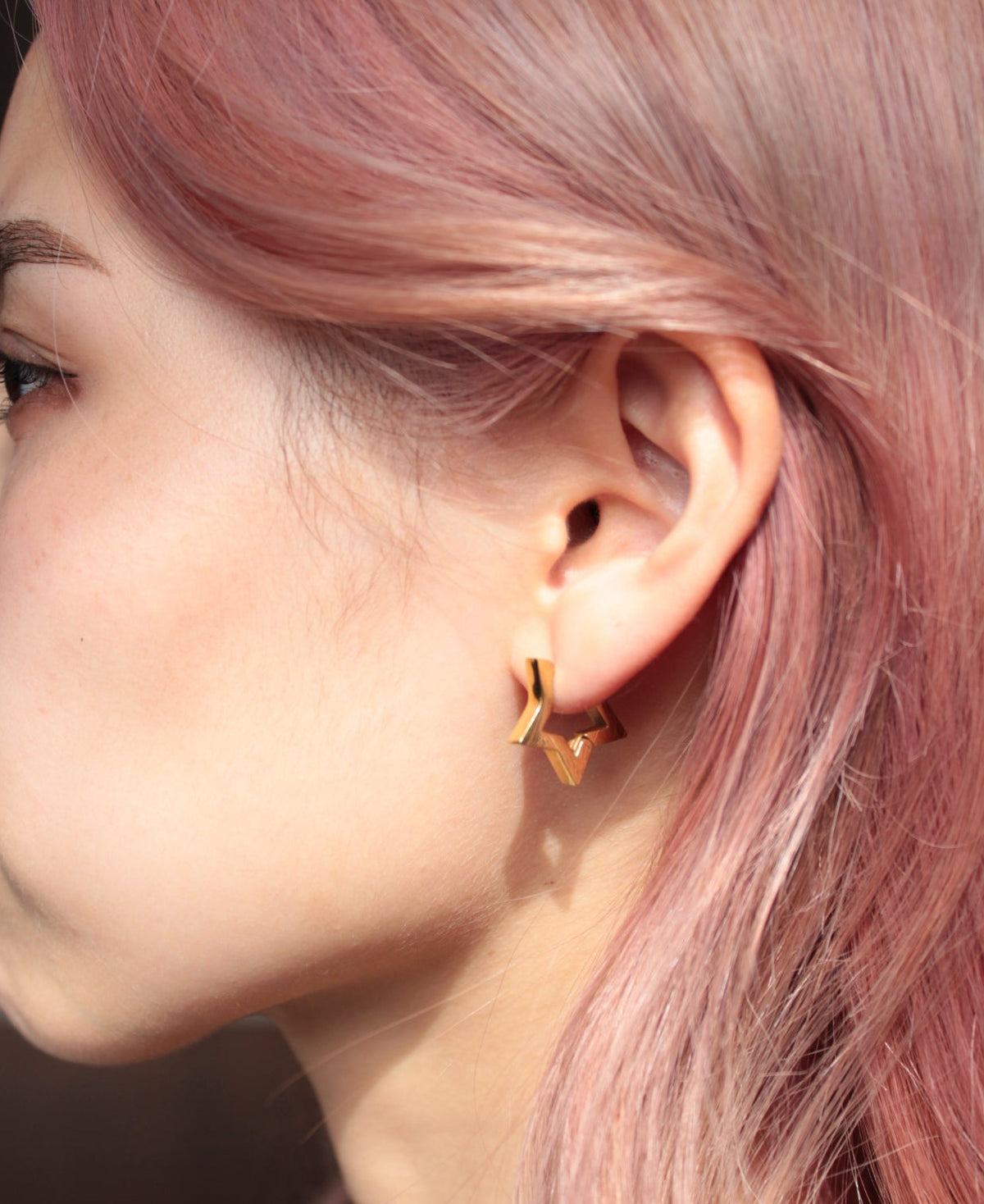 Hoshi |  Star Hoop Earrings Gold