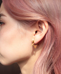 Hoshi |  Star Hoop Earrings Gold