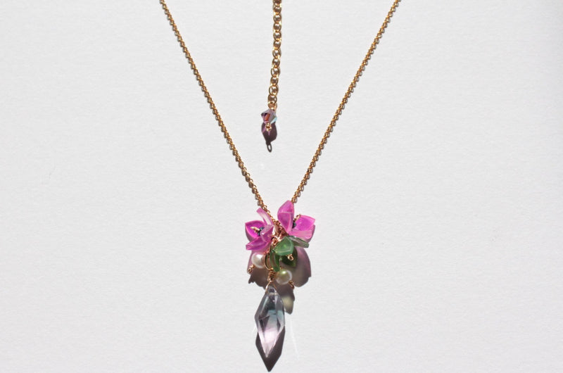 BOUQUET Necklace (Pink) 14K gold-filled