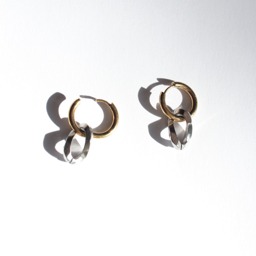 hoop chain earrings gold and silver hypoallergenic 