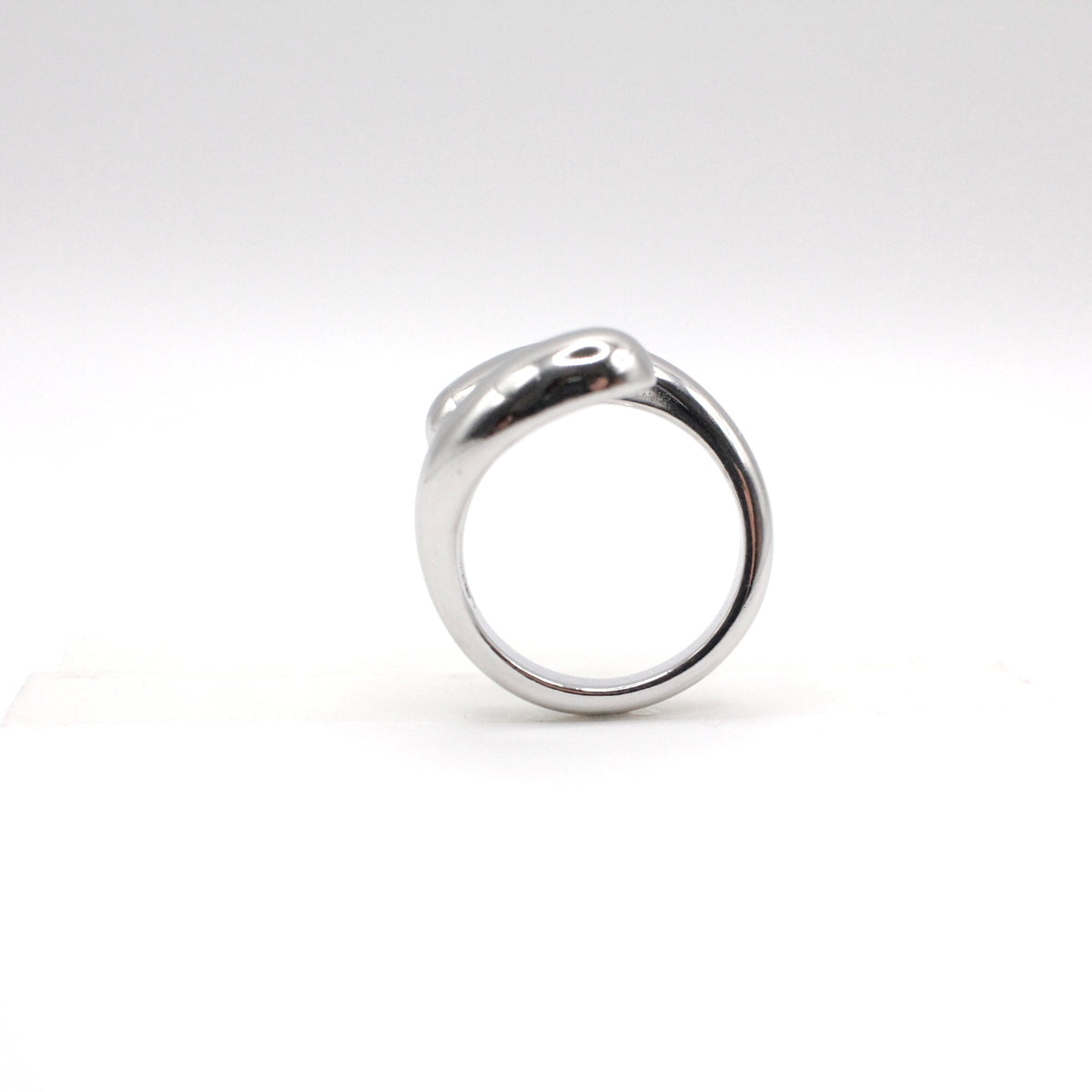 Shizuku bold silver ring rhodium plated for daily wear and sensitive skin. Japanese minimalist design