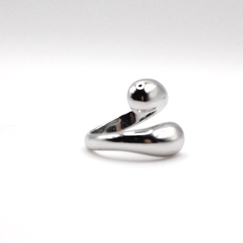 Shizuku bold silver ring rhodium plated for daily wear and sensitive skin. Japanese minimalist design