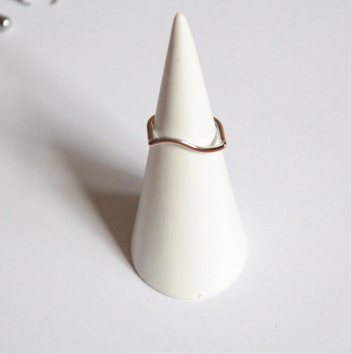Silver dainty ring hypoallergenic and waterproof 