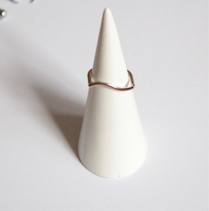Silver dainty ring hypoallergenic and waterproof 