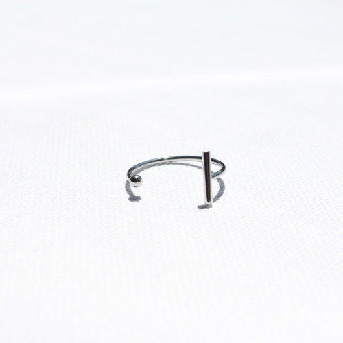 waterproof and tarnish free Japanese design line ring silver in Melbourne 