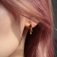 Star earrings gold waterproof 