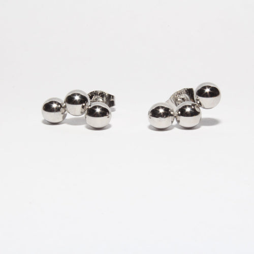 Stud earrings silver design minimalist 