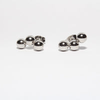 Stud earrings silver design minimalist 