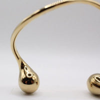 Namiki drop ball statement bangle 24k gold plated made in japan for daily wear, waterproof and sensitive skin friendly