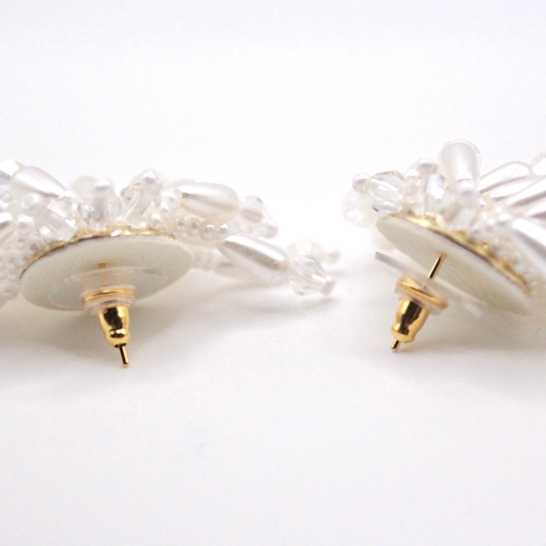 chandelier stud earrings japanese handmade beads sensitive skin friendly bridal jewellery