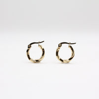 dainty 24k gold plated hoop earrings made for mums and sensitive skin ladies 