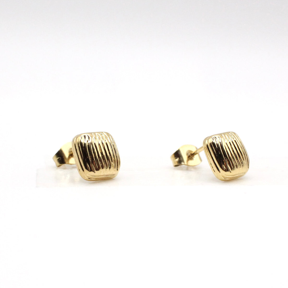 elegant dainty square earrings 24k gold ion plated stainless steel for gift for mums 