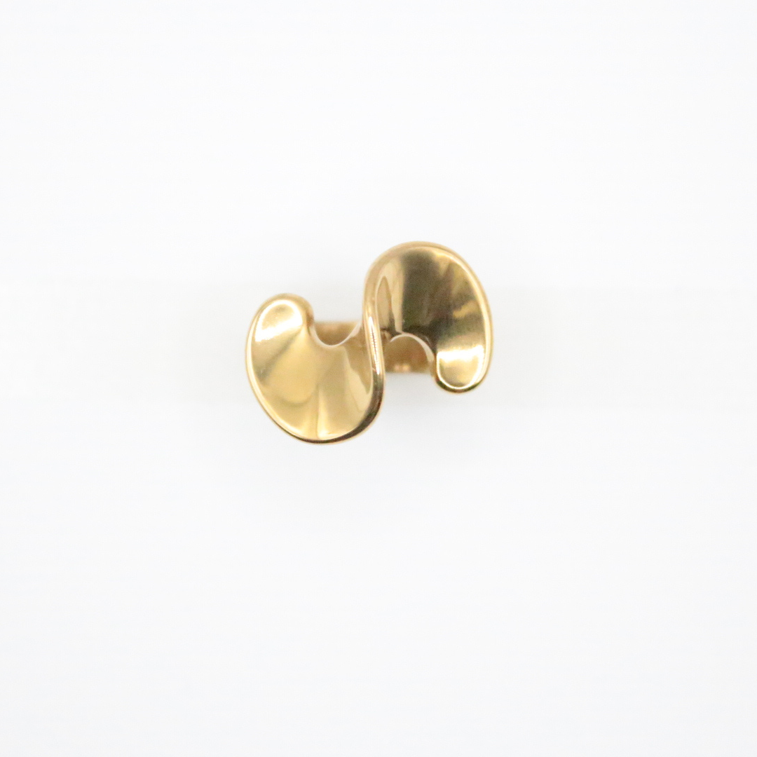 frill ring 24k gold plated bold style for daily wear and waterproof 