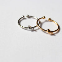 gold and silver knot rings Japanese Jewellery made for mum and sensitive skin 