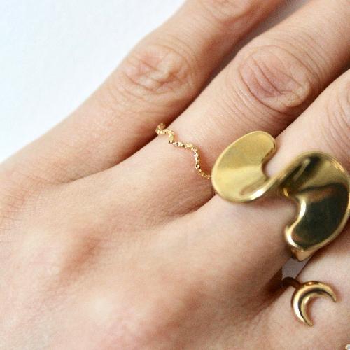 24k gold plated ring dainty made for mum and sensitive skin 