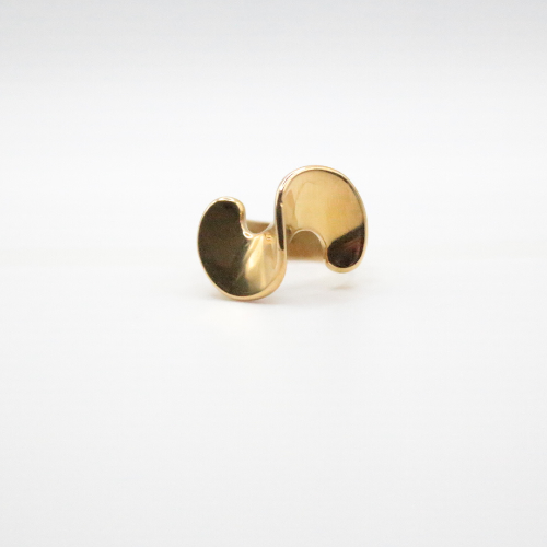 frill ring 24k gold plated bold style for mum - waterproof for sensitive skins - stock take sale (melbourne, australia)