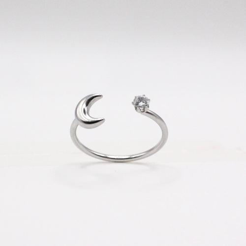 dainty half moon silver ring made fo mum and sensitive skin Black Friday Sale 