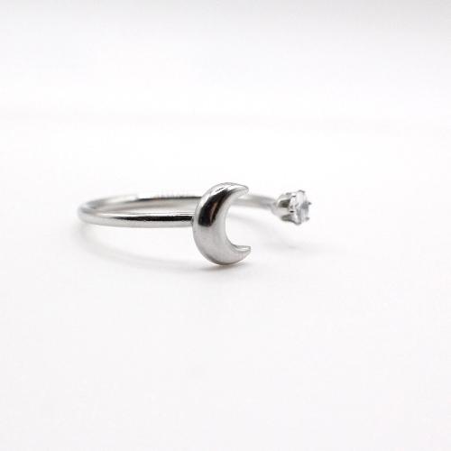 half moon silver ring made for mum and sensitive skin Black Friday Sale 