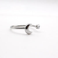 half moon silver ring made for mum and sensitive skin Black Friday Sale 