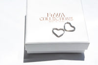 koko heart hoop earrings silver and one touch waterproof and dainty design 