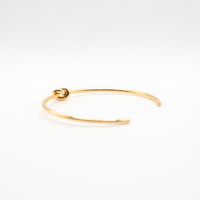 Dainty knot cuff bangle 24k gold plated for daily wear, gift for mum, Japanese minimalist design