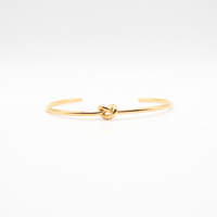 knot cuff bangle 24k gold plated for daily wear, waterproof and sensitive-skin friendly 