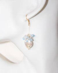 Japanese handmade earrings with freshwater pearls 