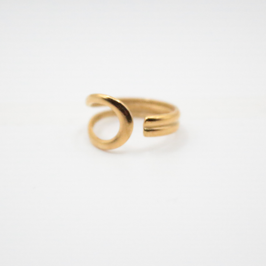 open ring 24k gold plated for daily wear and waterproof 