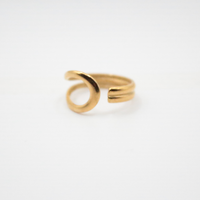 open ring 24k gold plated for daily wear and waterproof 