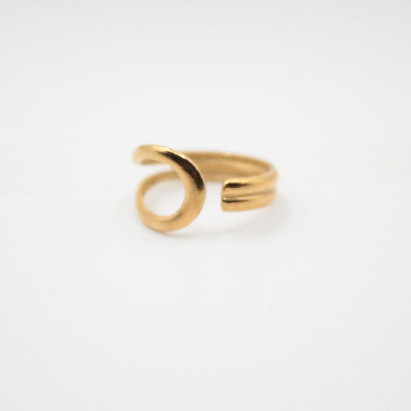 open ring 24k gold plated for daily wear and waterproof 