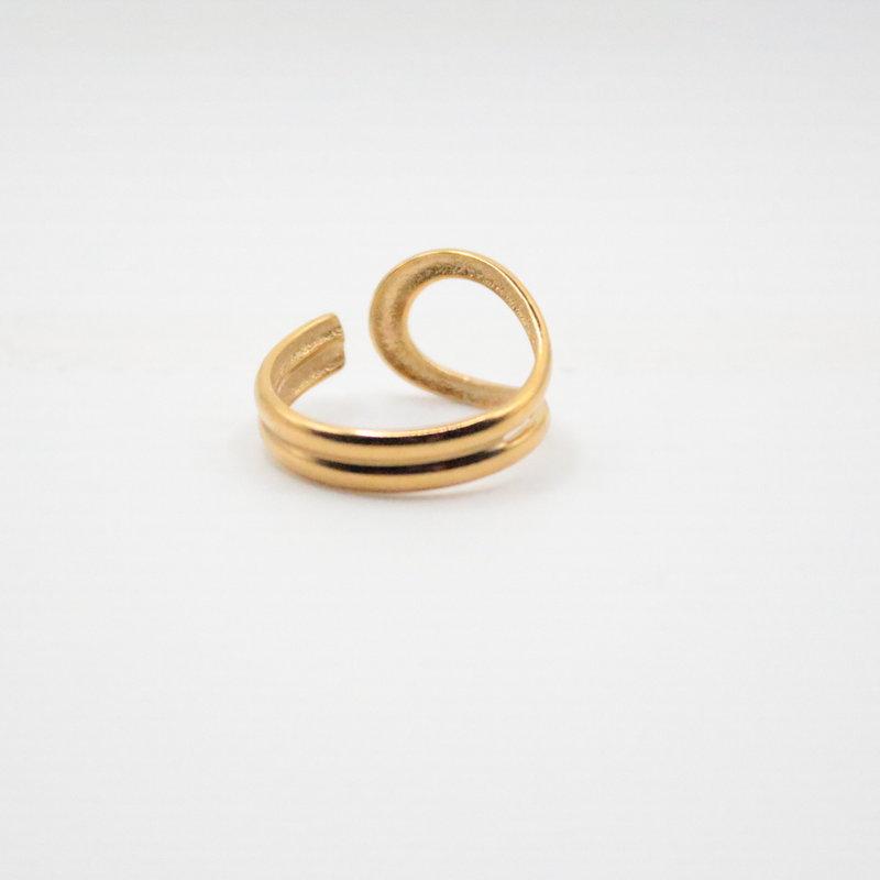 open ring 24k gold plated for daily wear and waterproof 