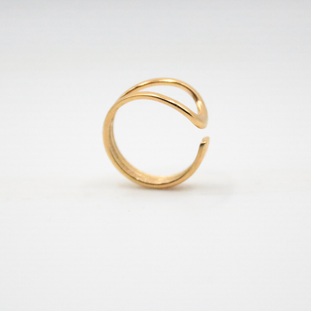 open ring 24k gold plated for daily wear and waterproof 