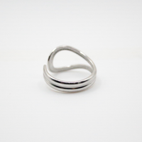 open ring silver rhodium plated for daily wear 