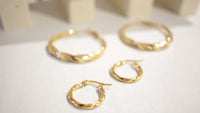 screw hoop earrings 24k gold plated for daily wear 