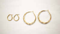 screw hoop earrings 24k gold plated for daily wear 