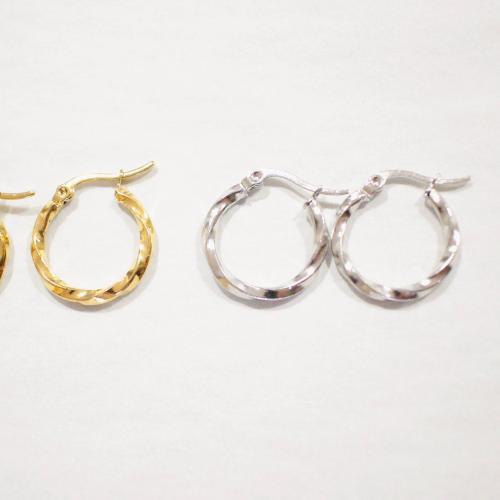 screw hoop earrings rhodium plated for daily wear 