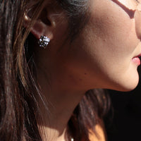 sensitive skin friendly silver stud earrings Japanese jewellery