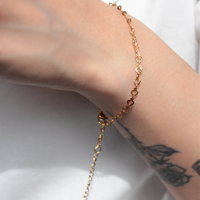 shell gold chain handmade bracelet waterproof and for sensitive skins from melbourne 