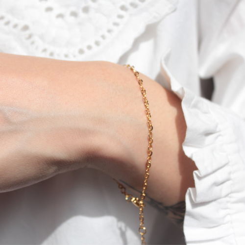 shell gold chain handmade bracelet waterproof and for sensitive skins from melbourne 
