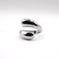 Shizuku bold silver ring rhodium plated for daily wear and sensitive skin. Japanese minimalist design